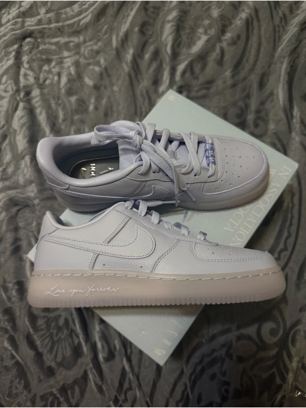 Drake “Certified Lover Boy” Air Force 1s - Light Lavender